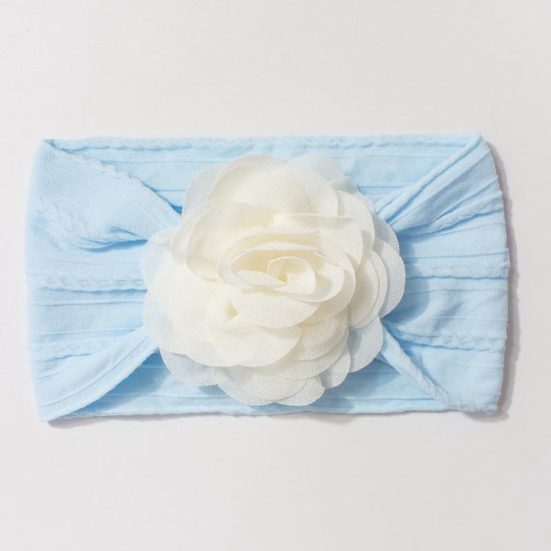 New Jacquard Baby Elastic Headband Cute Solid Color Flower Children's Headband Four Seasons Thin Baby Jewelry