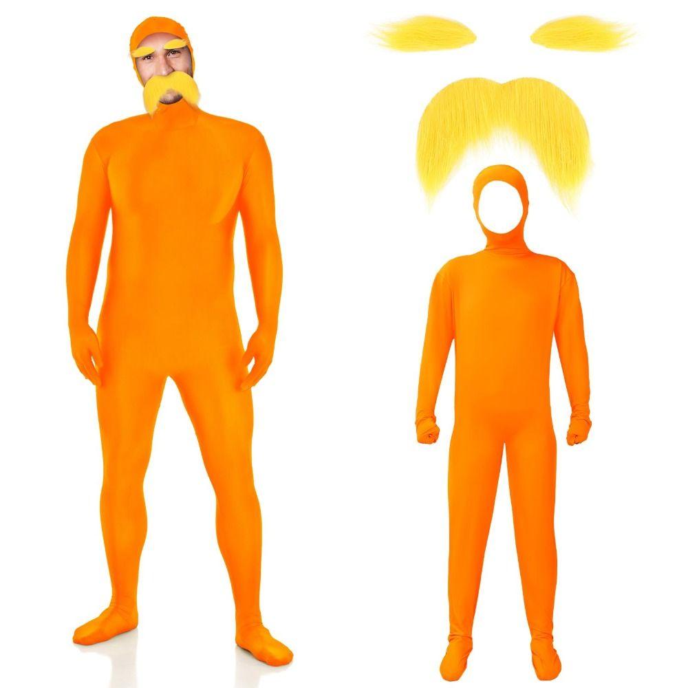 Solid Color Open Face Full Bodysuits Full Body Morph Suit Jumpsuit Costume  Halloween Party