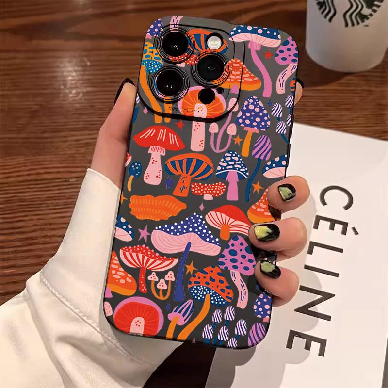 Case for Xiaomi 14 Cases Poco F6 Case Flower Herb Mushroom Phone Case for Mi 13 12 11 Lite 13T 12T Poco X6 X5 X3 F5 M6 Pro Cover