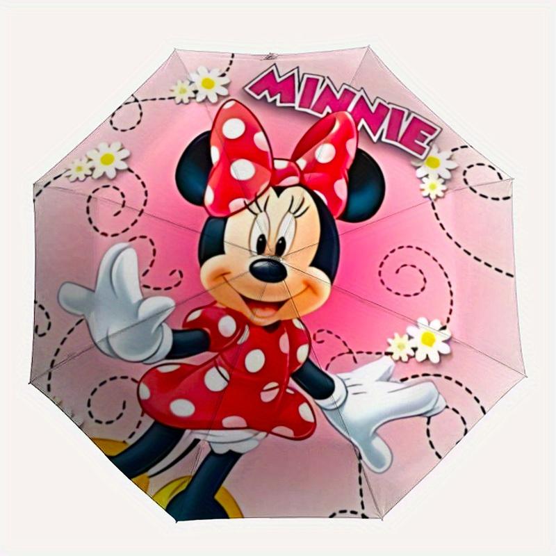

1pc Minnie Mouse Design Automatic Opening/Closing Folding Umbrella with 8 Iron Ribs, Portable Sunshade for Men and Women yy250731086