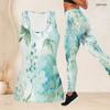 Women Plus Size Scoop Neck Sleeveless Floral Printed Tank Top And Fitted Pants Two Piece Set