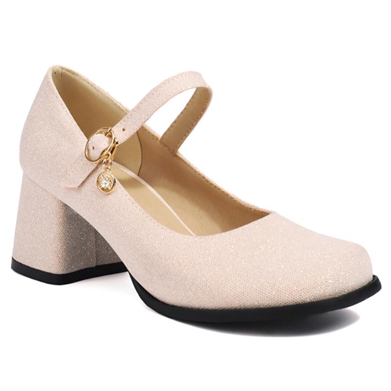 

Телесный Белый Черный Низкий Каблук Женские Туфли-Лодочки Мэри Джейн Модные Туфли с Ремешком Офис Вечеринка Свадебные Туфли Женские Осенние Удобные 39 розовый