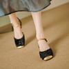 Sommer Damen Hohlsandalen Koreanische Version Gummi Weichsohle Schnalle Flachsohlige Sandalen Damen Rundkopf Übergröße Schuhe Neue Damenschuhe