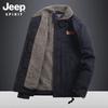 Jeep Men's Thickened Lamb Wool Lined Winter Jacket