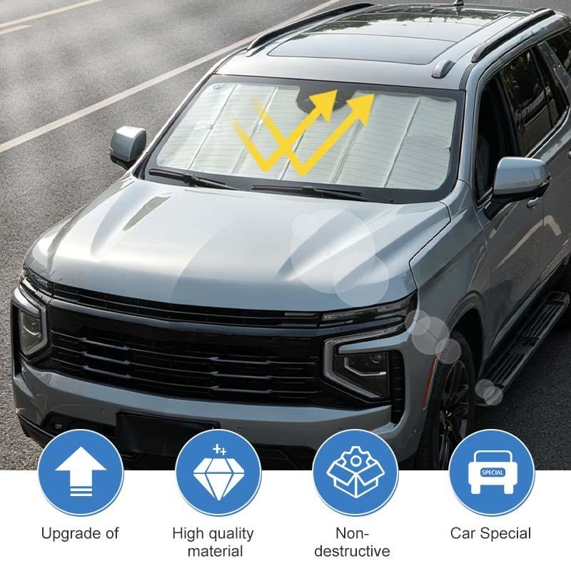 Fit For GMC-YUKON /Tahoe 2024 Up Car Front Windshield Sunshade Window Shade Foldable Sun Visor Cover Car Interior Accessories
