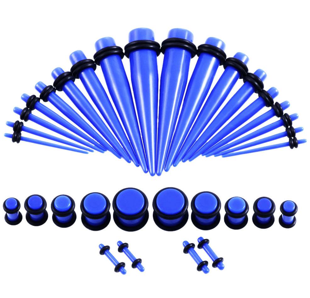 36-Piece Acrylic Pointed Cone Piercing Jewelry Set (1.6mm-10mm)