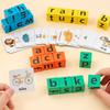 Educational Toys English Word Spelling Toy Wooden Multi Letter Spelling Block  Children's Toys