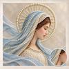 Virgin Mary Pearl Painting 5D DIY Decorative Painting. Elegant Holiday Gift. Handmade Art Painting