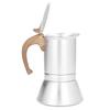 Moka Herd Kaffeekocher Professioneller Metall Italienischer Kaffeekocher für Zuhause Reise Silber 150ml