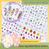 Easter Bunny & Colorful Egg Nail Stickers - Cute Cartoon Design