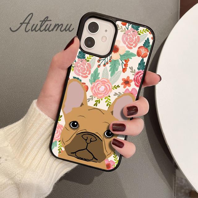 French Bulldog Cute Cartoon Phone Case for iPhone 11 12 13 14 Pro Max Mini X XR XS SE 2020 6S 7 8 Plus Samsung S21 S22 Shell