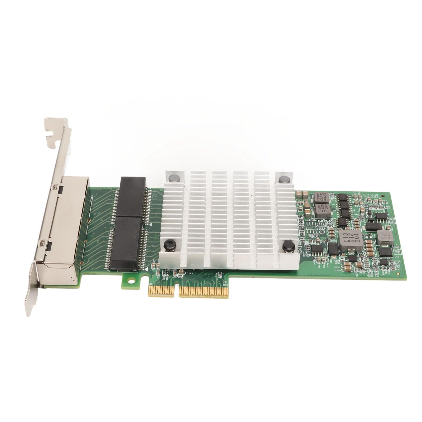 

PCIEx4 Wifi Card 4 Port Gigabit for Intel I350 Chip Gold Pins Large Heat Sink RJ45 Interface
