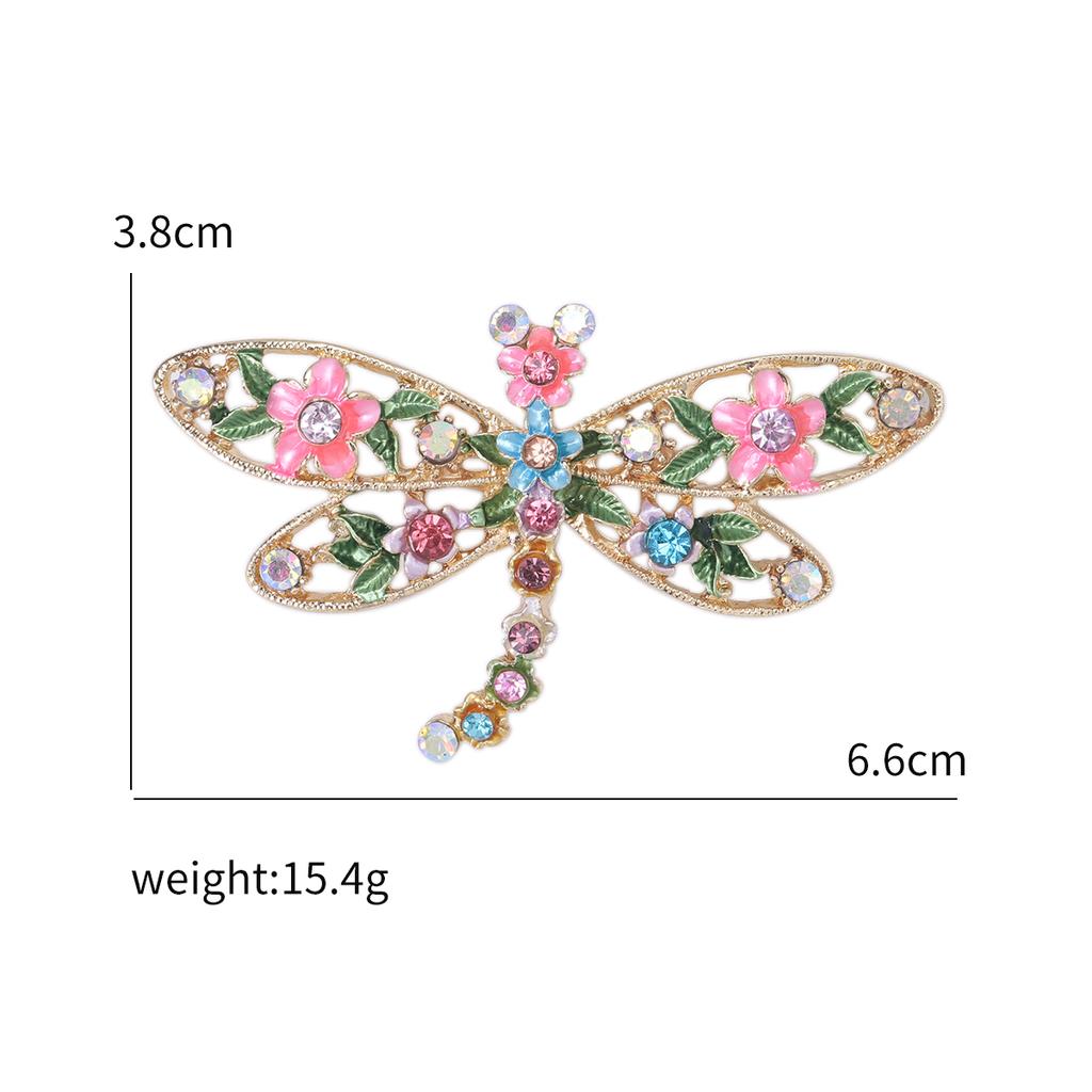 Luxury Rhinestone Dragonfly Brooches for Women Unisex Insect Pins Event Party Gifts New Backpack Decoration Clothes Accessories