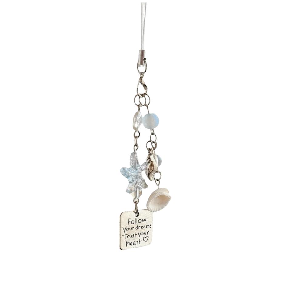 Shell Bag Decoration Keyring Acrylic Phone Lanyard Universal Bead Charm Keychain Daily Hanging Rope