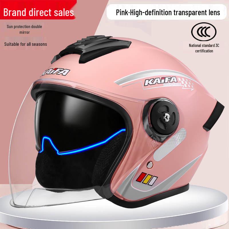 GB Certified Universal Helmet: Half Helmet for Men & Women, Anti-Fog, Four-Season Comfort, Safety Assurance