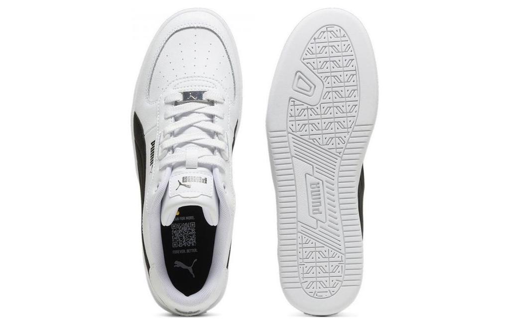 Puma Caven 2.0 Breathable Low Top Skateboard Shoes Unisex Black White 395016-03