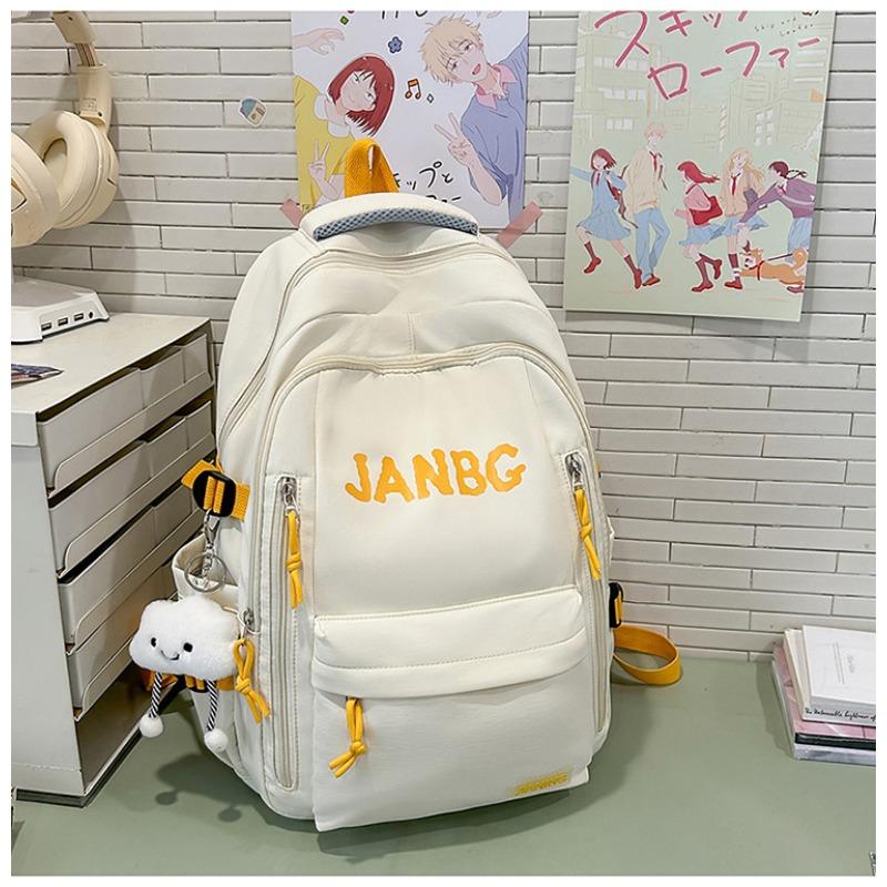 School Bag New High-value College Style Simple Letter Make-up Bag Light Travel Large-capacity Backpack