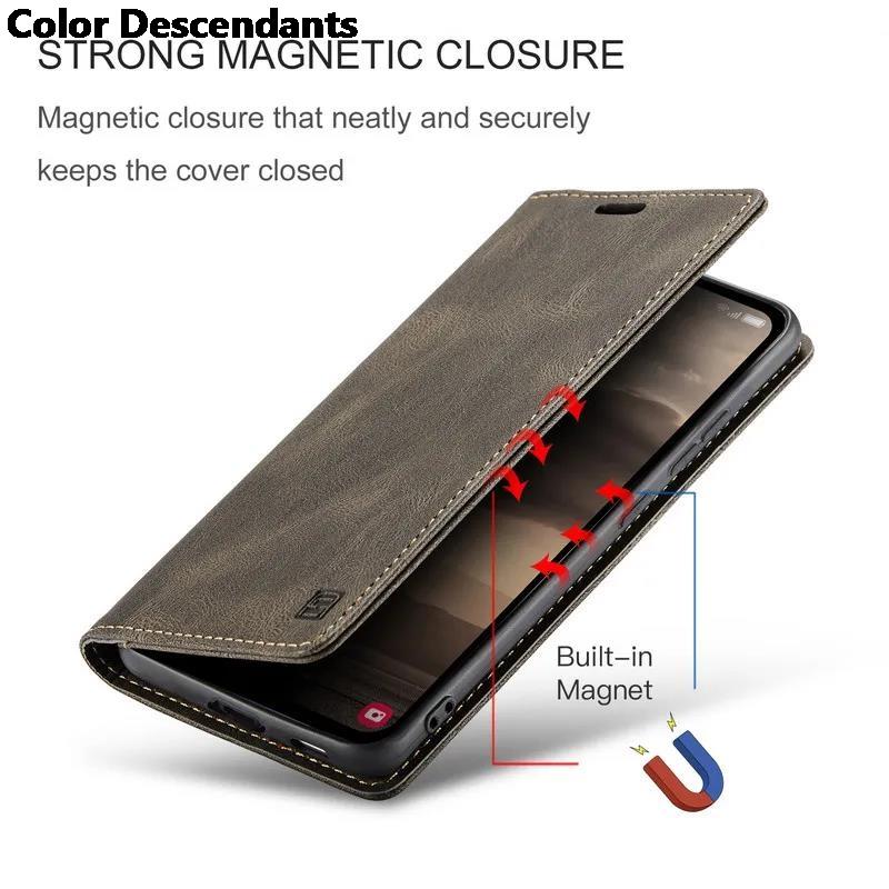 RFID Leather Flip Magnetic Cover For Samsung Galaxy A16 A15 A25 A35 A55 A14 A24 A34 A54 A 04 S A13 A23 A33 A53 A73 Wallet Case