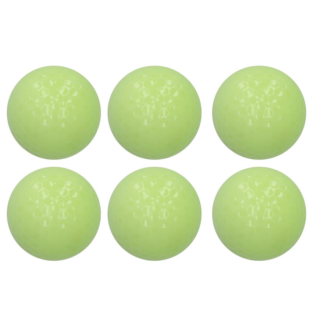 6er Set Leuchtender Golfball Doppelschicht Nacht Fluoreszierende Golfbälle für Golftraining