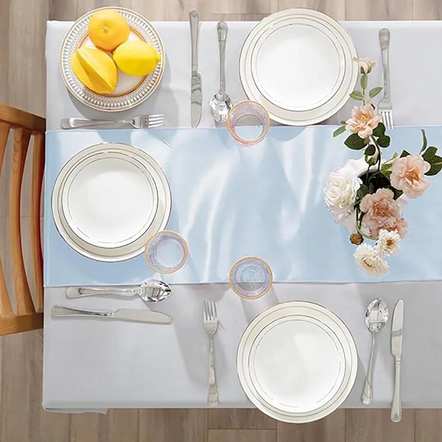 2-10PCS Satin Table Runner 30x275cm For Wedding Party Events Decoration Birthday Parties Banquets Decor Graduations Engagements