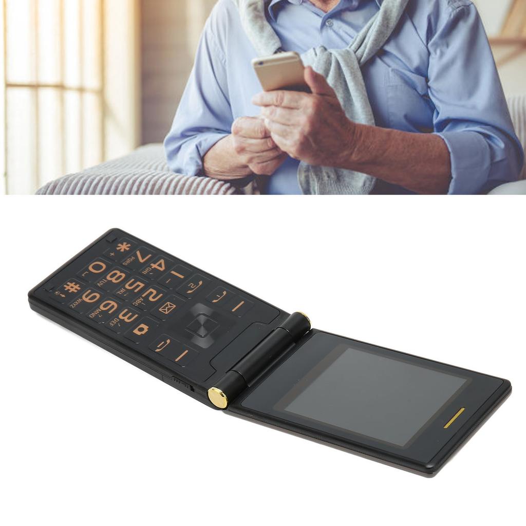 Senioren-Handy 3 Zoll Doppelbildschirm 2G Dual-SIM-Steckplätze 5900mAh Entsperrtes Handy für Ältere Eltern