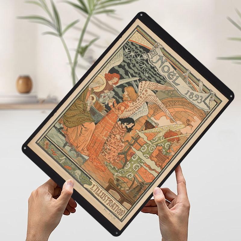 

Colorful Vintage Metal Poster Customized Wall Art Retro Vintage Tinplate Signs for Decoration At Home Decor Items Coffee Bar 7.9x11.8In(20x30cm)