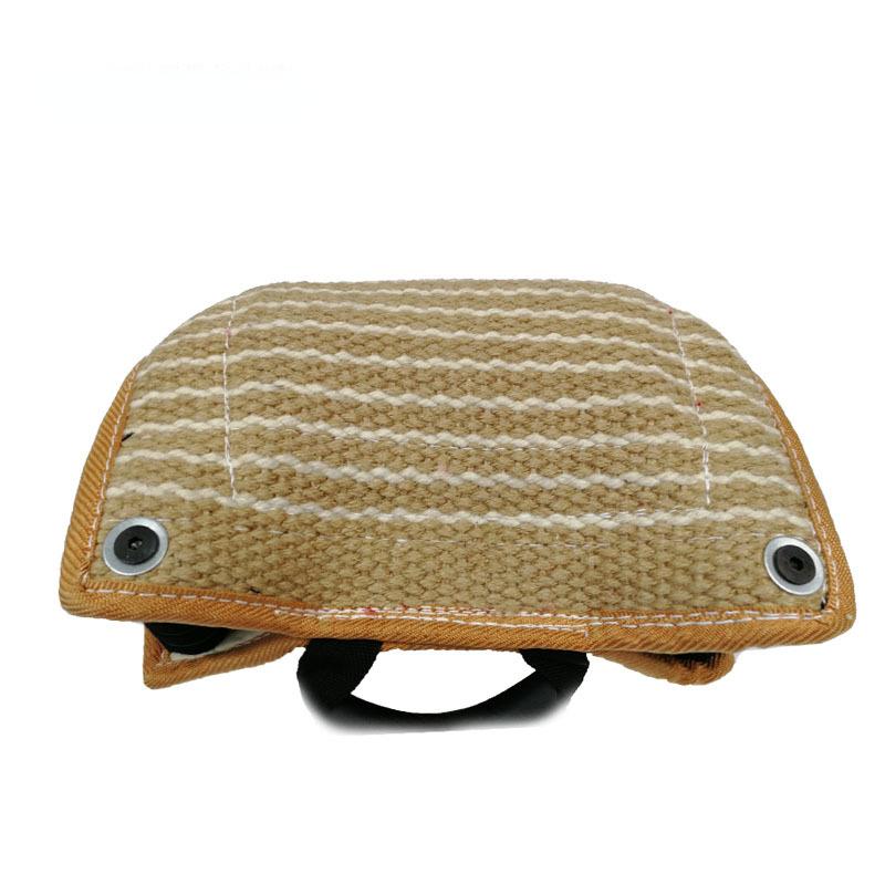 Hot Selling Dog Hemp Bite Pillow with Handle Hemp Triangle Bite Target (Beige,M&Agility Equipment) бежевый