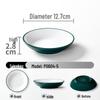 Dark Green & White Two-Tone Melamine Dinner Plate
