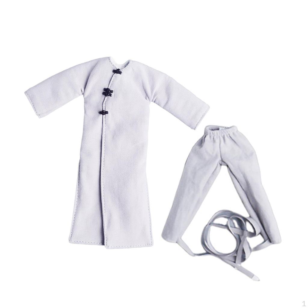 1/12 Action Figure Clothes Coat and Pants Mini Doll Model Costume Length Jacket for 6" Male