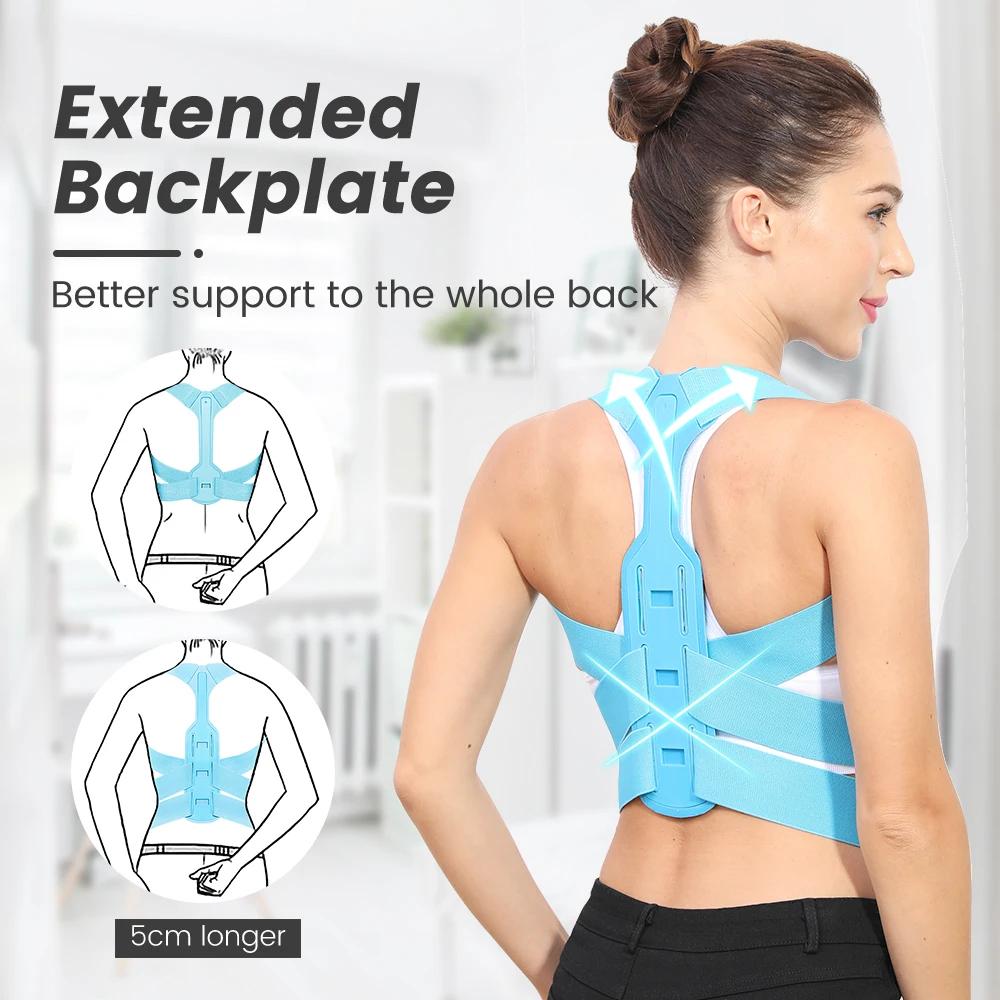 BEPAN Invisible Back Posture Corrector Back Band Brace Extended Support Belt Adjustable Back Spine Lumbar Posture Correction For Women