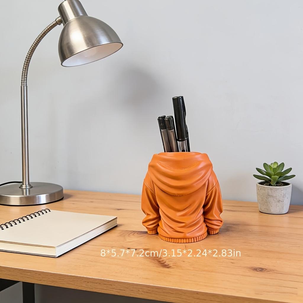 Creative Hooded Sweatshirt Pen Holder, Can Hold Pens and Stationery,Doubles as a Storage Bin and Decorative Piece When Placed