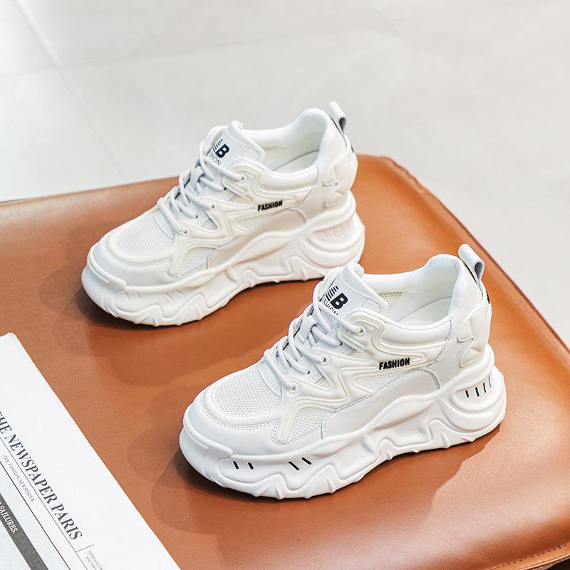 

New Spring women s shoes wedge heel muffin thick sole light inner height increase casual height increase single shoe tide 39