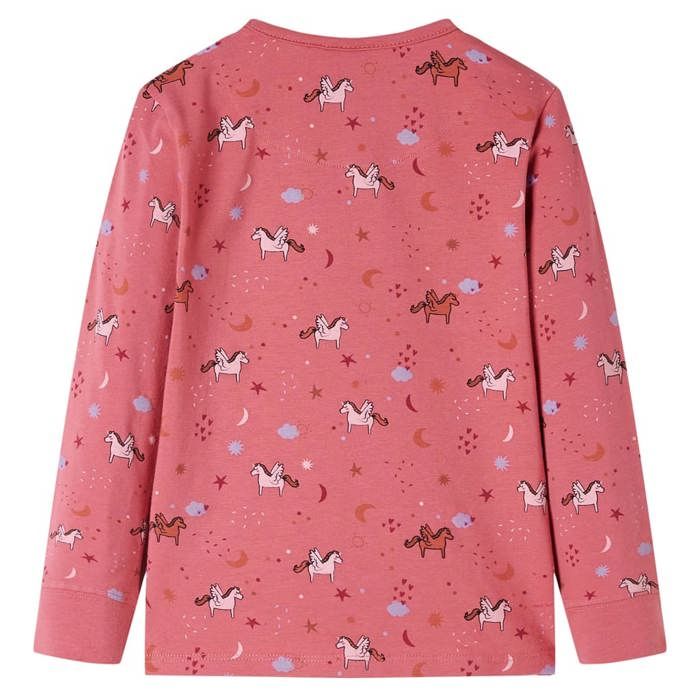 Children's Long-sleeved Pajamas Antique Pink 5 Sizes Available