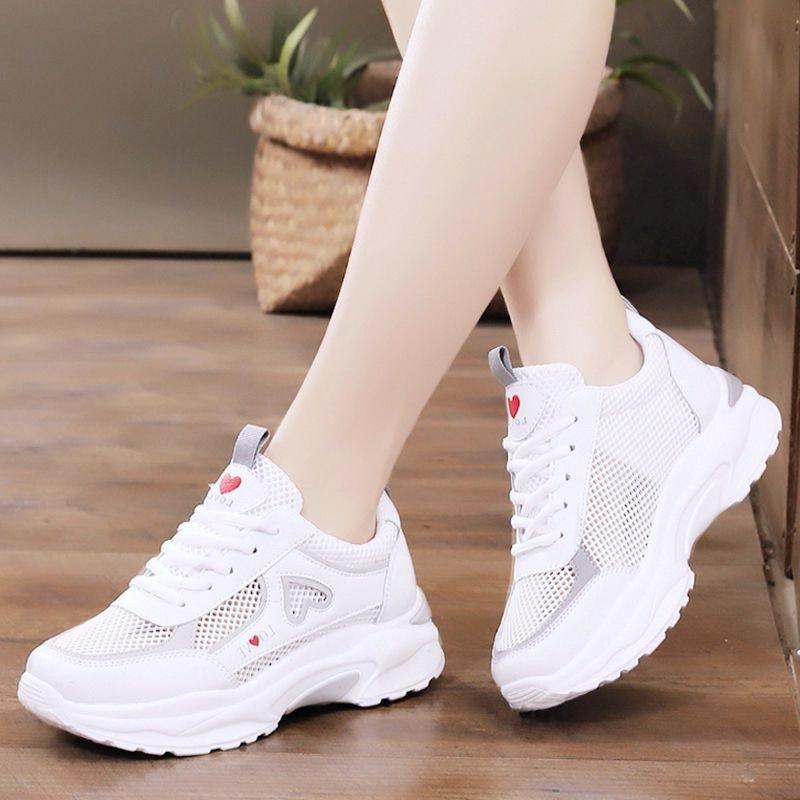 Dad shoes girl 2025 spring and summer new versatile casual platform ins trendy thin mesh breathable sports shoes