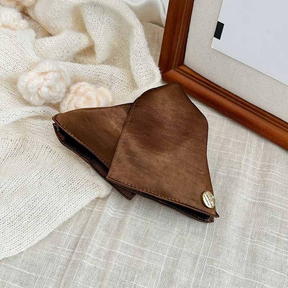 Plastic Cloth Hair Claw Korean Style Women Hairgrips Fashion Satin Triangle Shark Clip  Banquet кофейный