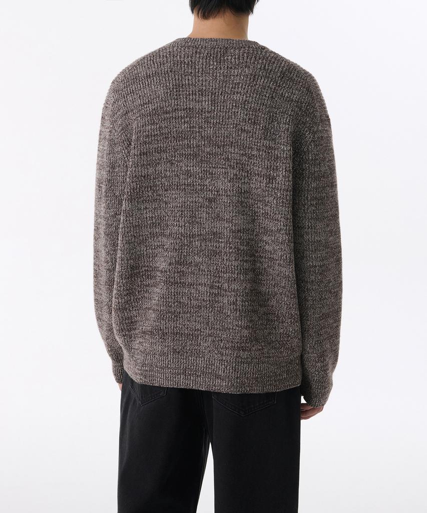 Musinsa Standard Mixed Yarn Crew Neck Knit [Brown]