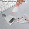 Mini Dustpan and Brush Set Portable Table Top Cleaning Brush and Dustpan Set Dining Table Crumb Sweeper with Soft Bristles