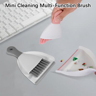 Mini Dustpan and Brush Set Portable Table Top Cleaning Brush and Dustpan Set Dining Table Crumb Sweeper with Soft Bristles