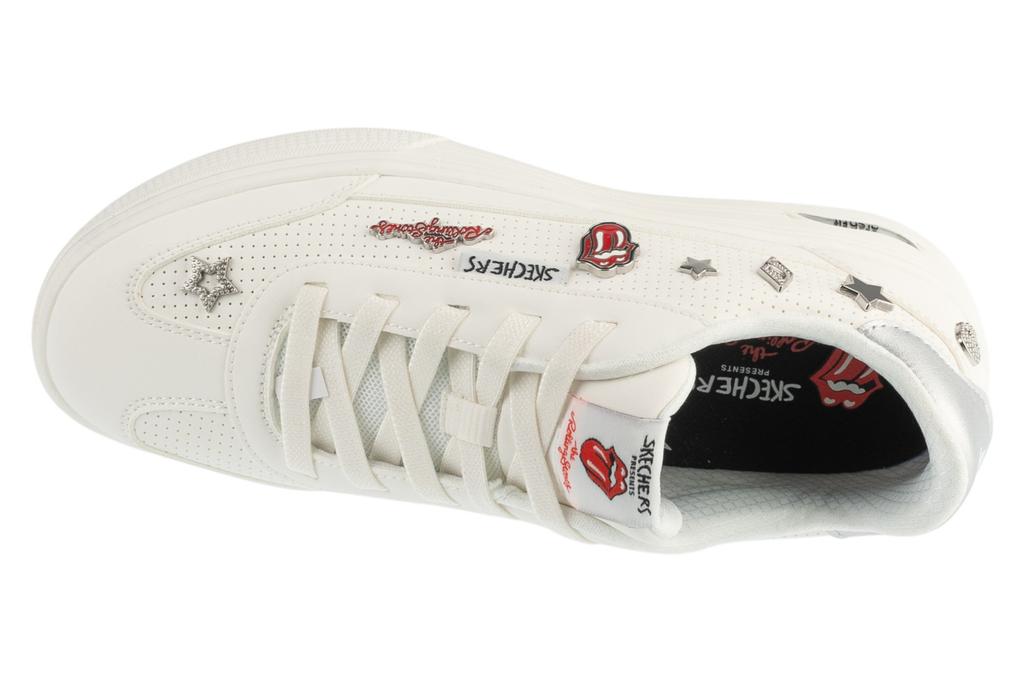 Skechers Arch Fit Arcade - Rolling Stones, Womens White Sneakers