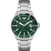 Green Dial Stainless Steel Bracelet Men's Quartz AR11338 Watch