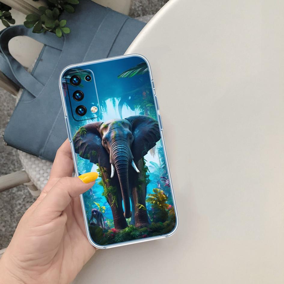 FM2 Animal Elephant Soft Shell Phone Case for Motorola Moto Edge 20 30 40 50 S30 Fusion Ultra Pro Neo Lite + G200 G23