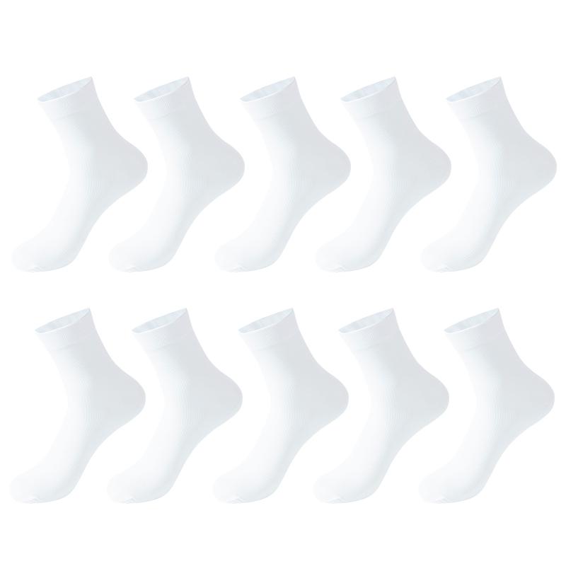 10 Pairs Pack Men Ice Silk Socks Summer Thin Cool Business Men's Short Deodorant Breathable Sock Size 38-45