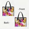 Abstract Floral Print Tote Bag Stylish Casual Daily Carry Handbag for Women