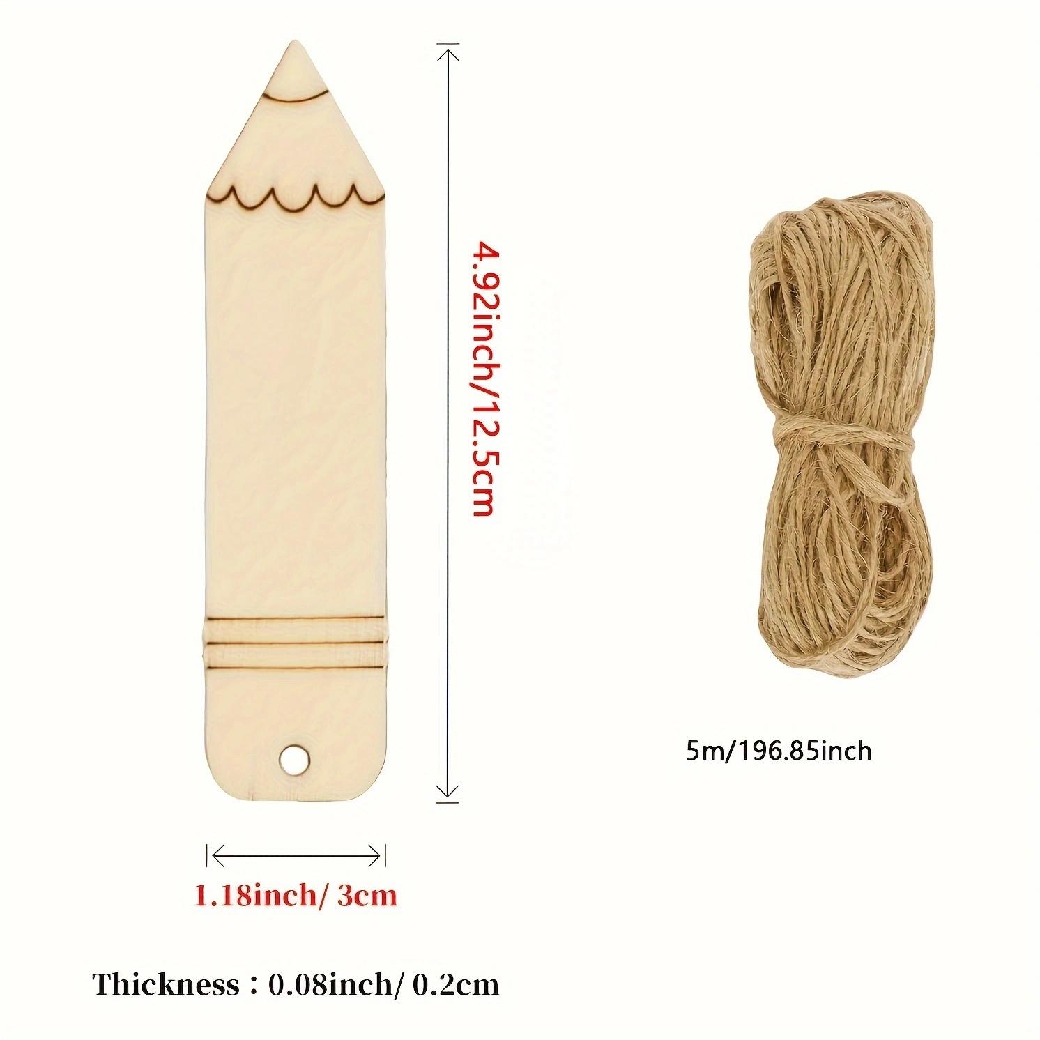 

DIY Wooden Unfinished Slice Book Decor Scrapbooking Supplies Blank Bookmark Crafts Wood Cutouts Pencil Name Tags