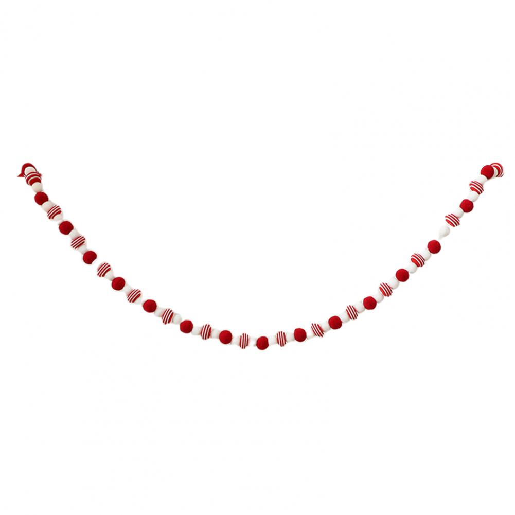 Lightweight Christmas Garland Christmas Garland Decorations Festive Christmas Velvet Bow Garland with White Ball Home Decor