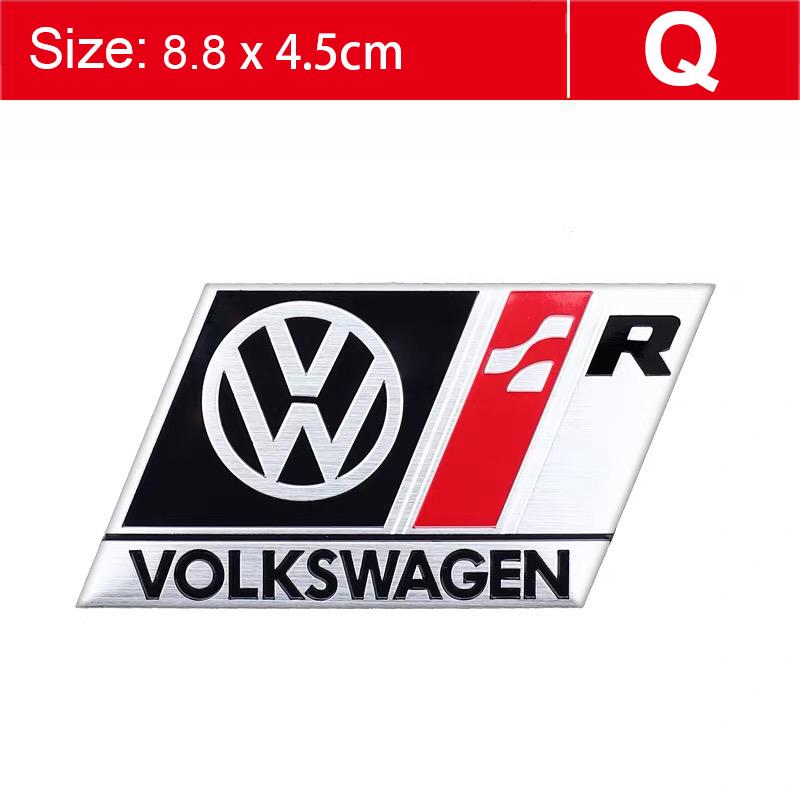 1Pcs 3D Aluminum Stickers Car Body Trunk Decal For VW Golf Tiguan Touran Polo GTI Jetta Passat CC T5 Scirocco Arteon Transporter Mc9