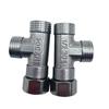 Toiletten Umleitventil Kupfer T-Adapter G1/2" T-Ventil für Bad Bidet Sprayer Duschanschluss 4 Punkte Dreiwege Wasserrohr