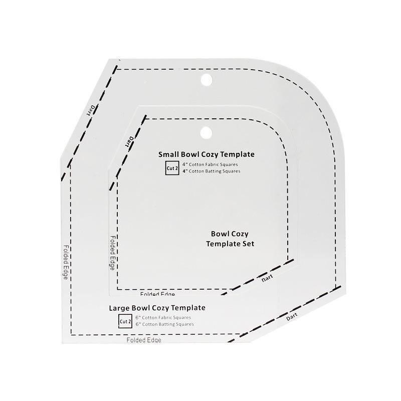 Righello da taglio per cucito a mano fai-da-te, tessuto da taglio, vassoio per ciotola, modello righello acrilico, per realizzare indumenti