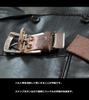 (Tochigi Leather) Tochigi Leather Belt for Men, Genuine Leather, Cowhide, Vegetable-Tanned Leather, Floral Pattern, Made with Tochigi Leather Co.,