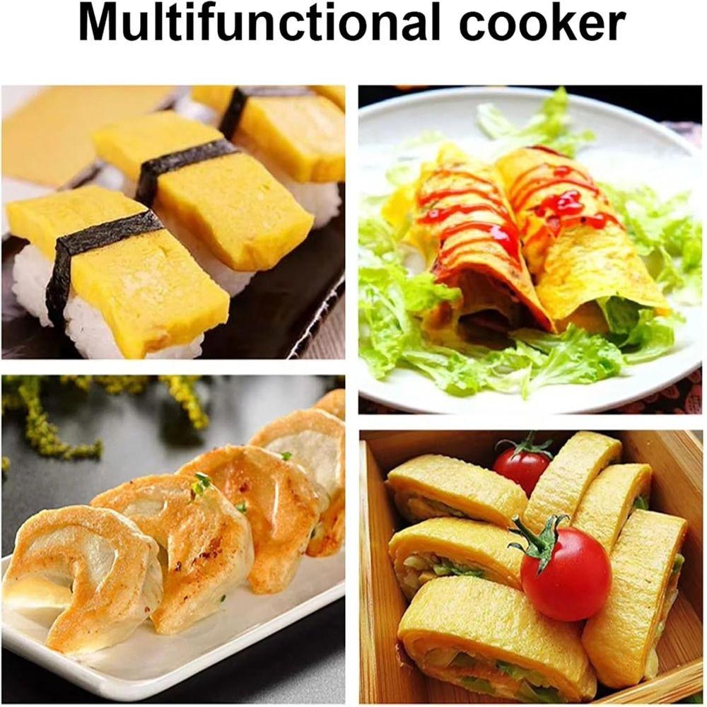 Mirror Polish Flat Bottom Skillet No Coating Tamagoyaki Pan for Kitchen Gas Stove